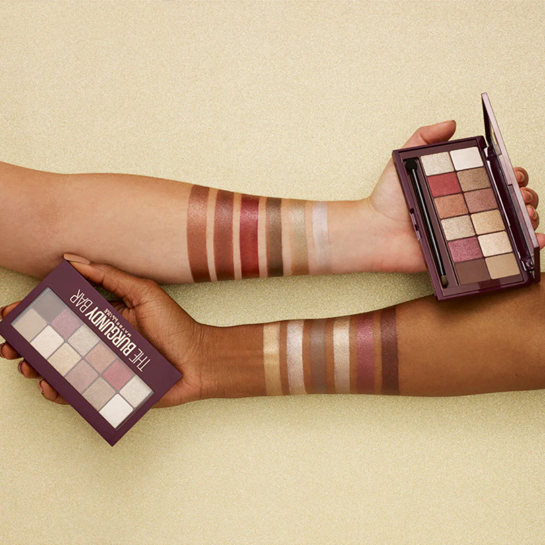 Maybelline New York The Burgundy Bar Eyeshadow Palette- Features 12 Expertly Curated Shades