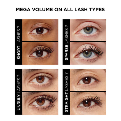 L’oreal paris air volume mega mascara washable air whipped formula lasting up to 24h- lightweight