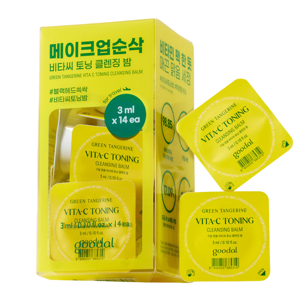 GOODAL Green Tangerine Vita-C Toning Cleansing Balm (Travel Pack) 3ml x 14s