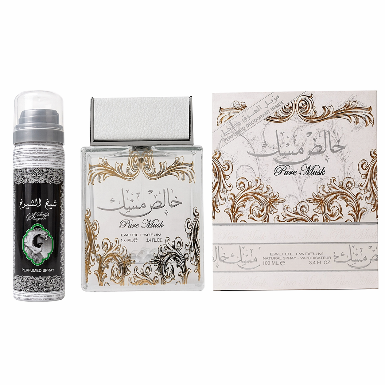 Lattafa Pure Musk Unisex Perfume 100 ML  + 50 ML Deodorant