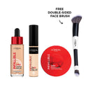 L'Oréal Paris Infallible 24H Tinted Serum + L'Oréal Paris Infallible Full Wear Waterproof Concealer + L'Oréal Paris Infaillible 24H Glow Loose Powder + Free Double Sided Brush
