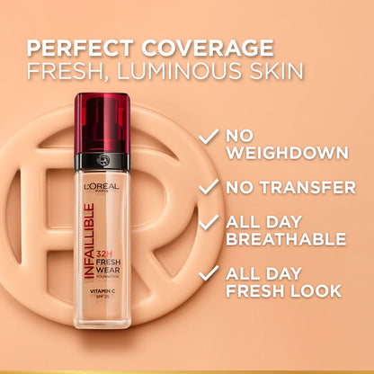 L'Oreal Paris Infaillible 32H Freshwear Liquid Foundation SPF25