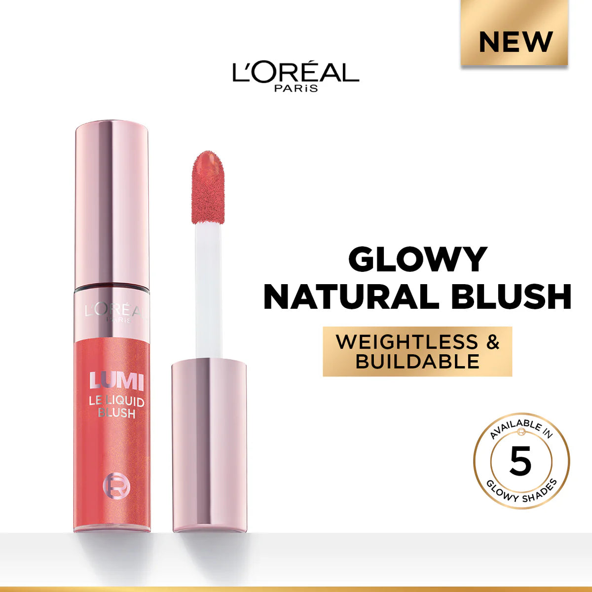 L'Oréal Paris Lumi Le Liquid Blush with a Glowy Radiant Natural Blush Finish, Weightless and Buildable 11ml