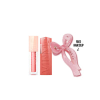 Maybelline New York Lifter Gloss + Maybelline New York Super Stay Vinyl Ink Lipstick + Free Hair Clips