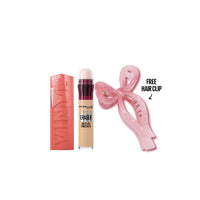 Maybelline New York Instant Age Rewind Eraser Concealer + Maybelline New York Super Stay Vinyl Ink Lipstick + Free Hair Clips