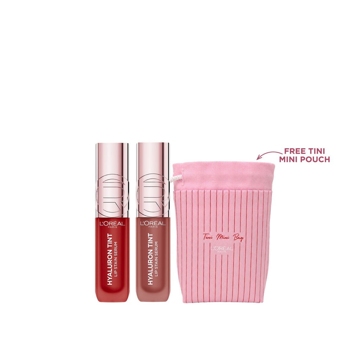 X2 L'Oréal Paris Hyaluron Tint Lip Stain Serum + Free Pouch