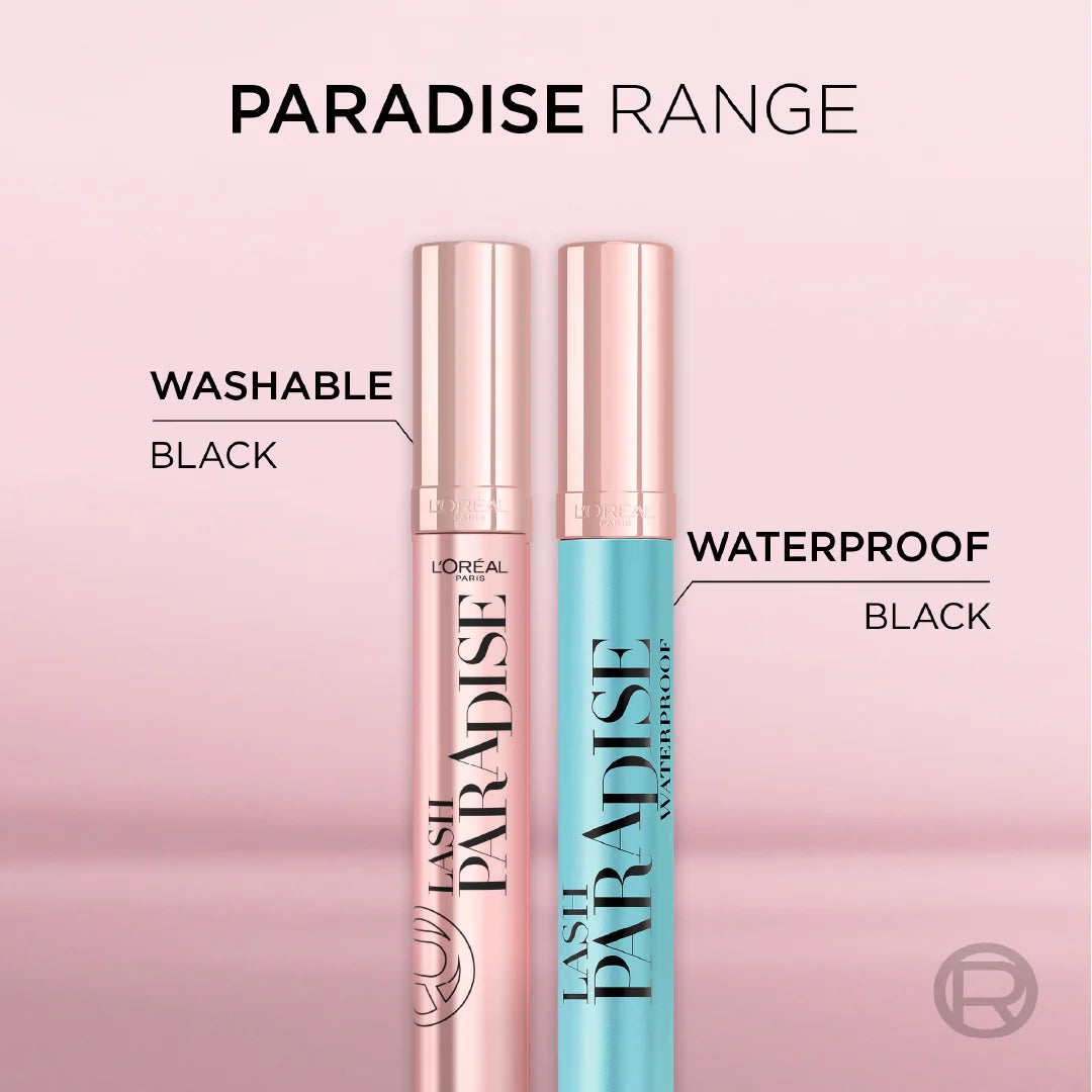 L'Oréal Paris Lash Paradise 24 Hour, Volumizing and Lengthening Black Mascara- Washable
