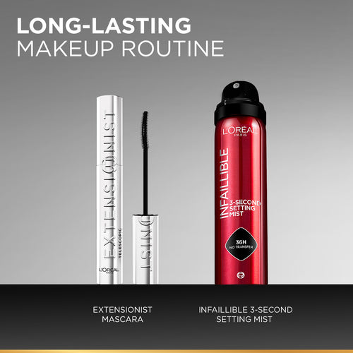 L'Oréal Paris Telescopic Extensionist Mascara for 24H
Long-Lasting Curl, Volume, and Exceptional Eyelashes