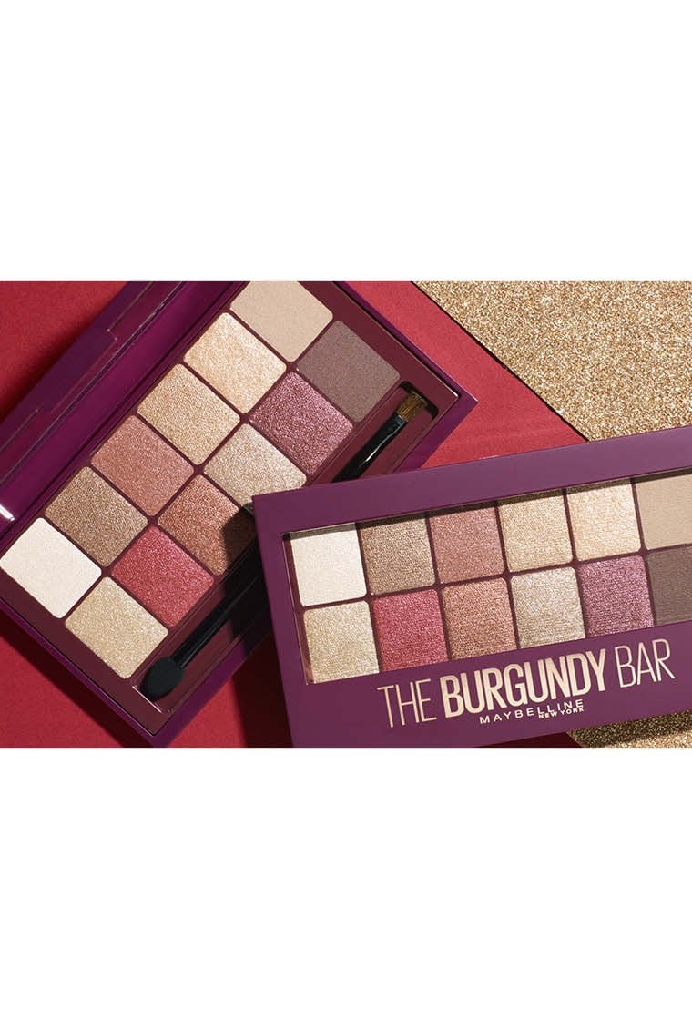 Maybelline New York The Burgundy Bar Eyeshadow Palette- Features 12 Expertly Curated Shades