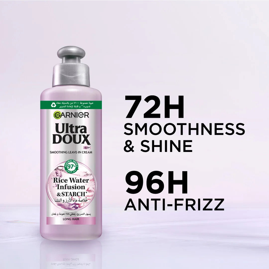 Garnier Ultra Doux Rice Water Infusion & Starch Leave In Cream For Long Hair