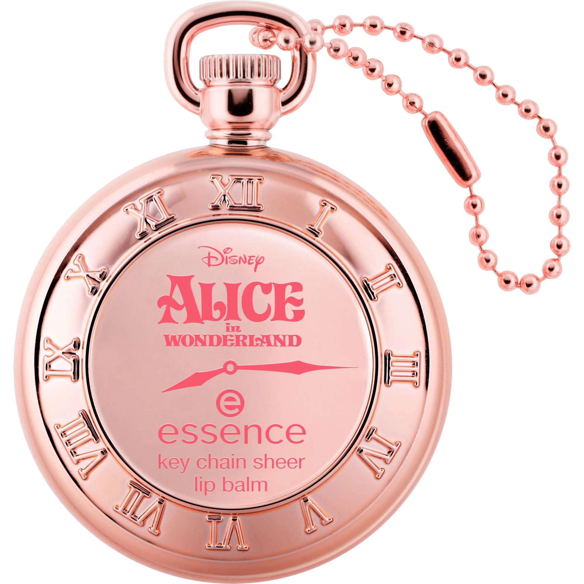 Essence Disney Alice in Wonderland key chain sheer lip balm Shade 01
