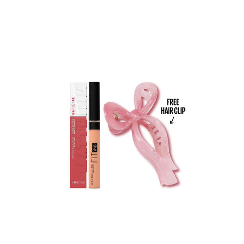 Maybelline New York Flawless Fit Me Concealer + Maybelline New York Superstay Matte Ink + Free Hair Clips
