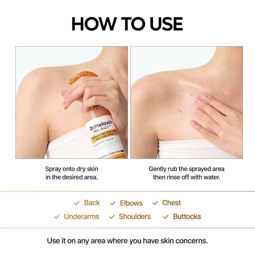 Dr.Melaxin - Peel Shot Exfoliating Kojic Acid Turmeric Spray