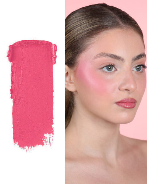 Bizu Silky Matt Blush – Petal Pink + Bizu Silky Matt Blush – Burgundy Bloom + Bizu Blender & Makeup Pouch