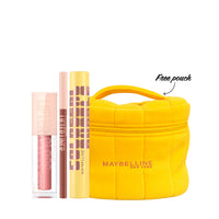 Maybelline New York Colossal Bubble Mascara  + Maybelline Lifter Gloss + Maybelline Lifter Gloss + Free Pouch