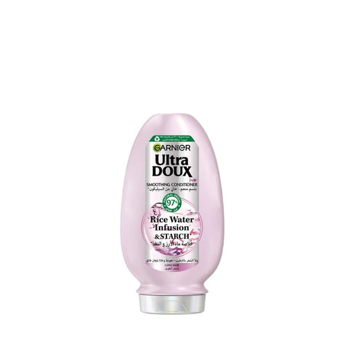 Garnier Ultra Doux Rice Water Infusion & Starch Conditioner For Long Hair, Smooth And Shine 200ml