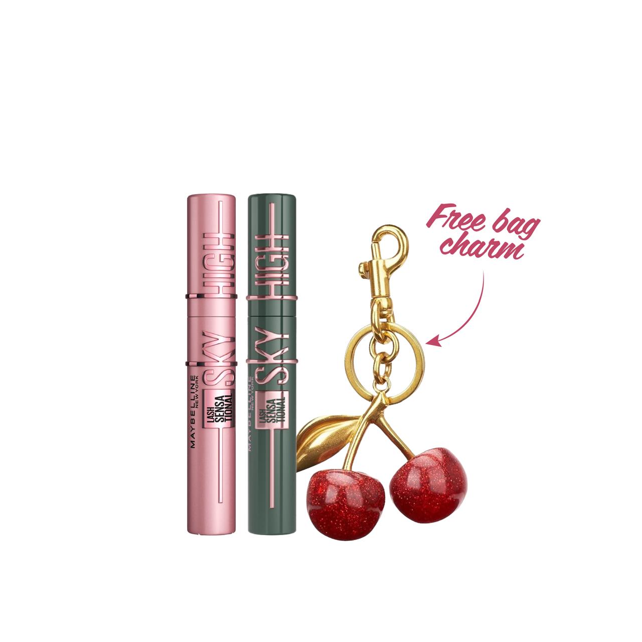 Maybelline New York Lash Sensational Sky High Mascara X2 + FREE Bag Charm
