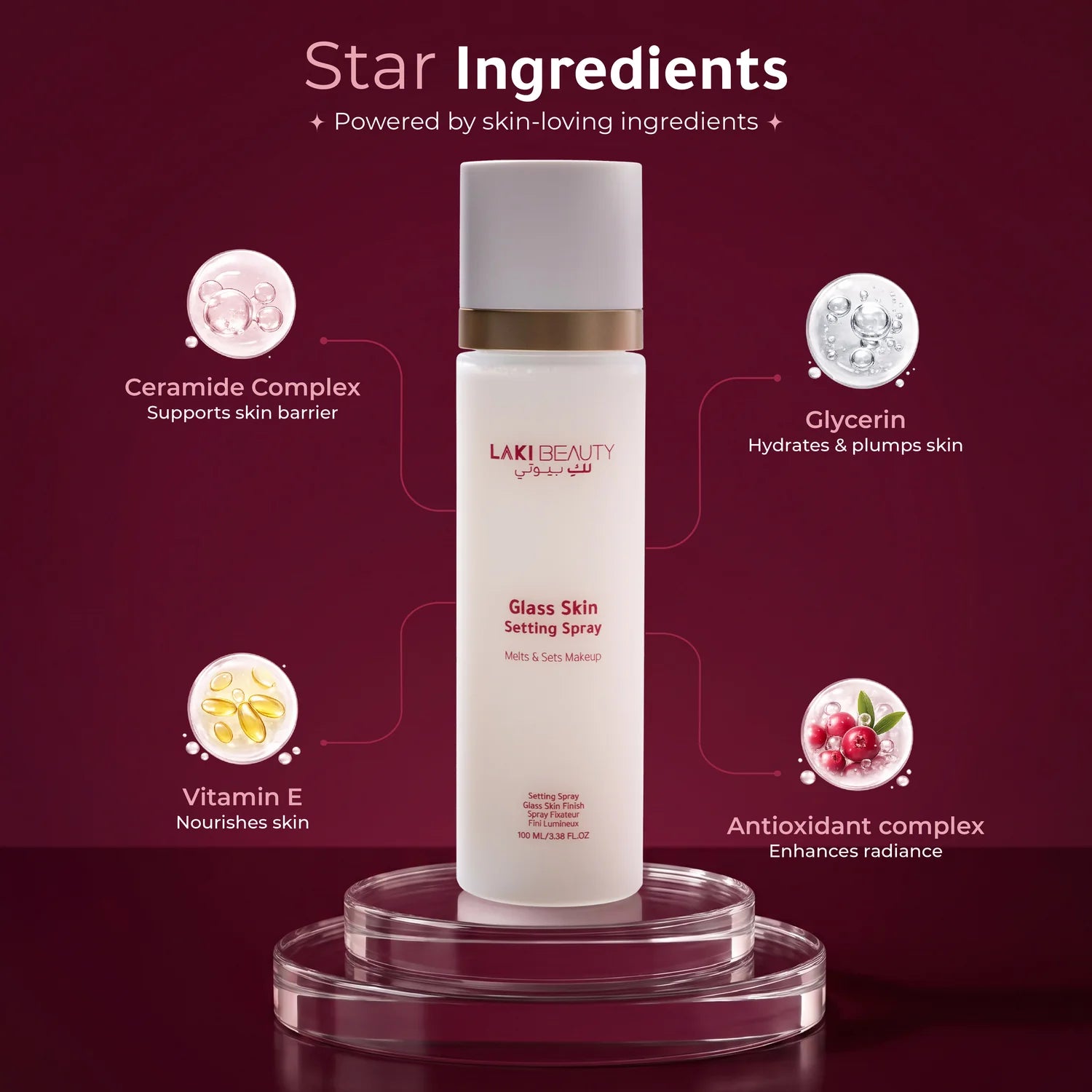 Laki Beauty Glass Skin Setting Spray