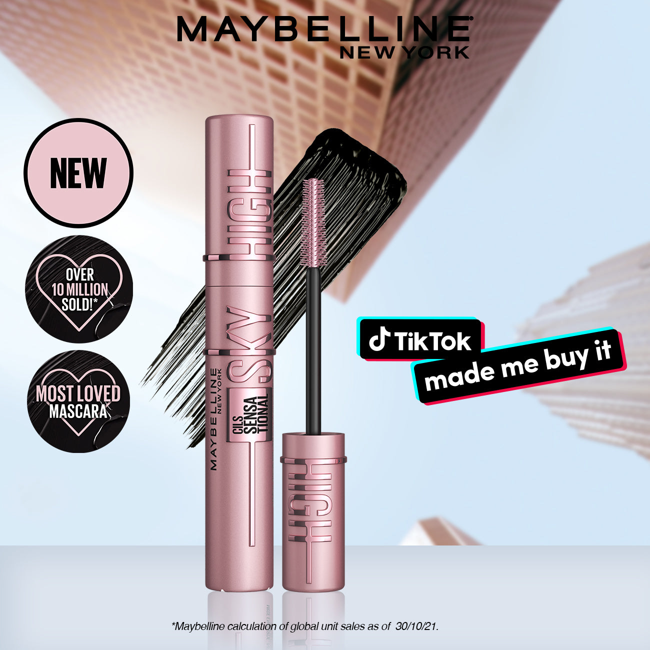Maybelline New York Lash Sensational Sky High Mascara - Volumizing & Lengthening