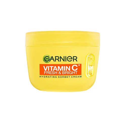 Garnier  Vitamin C* Fresh & Bright Hydrating Sorbet Cream Hydration, 48H - 4% [Vitamin C* + Niacinamide] l