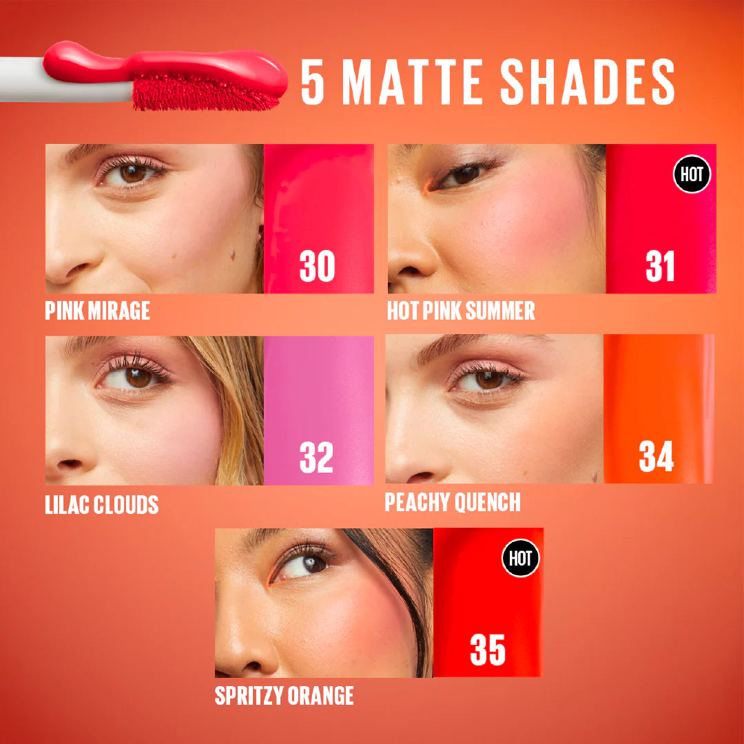 Maybelline Sunkisser 12H Longwear Multi-use Matte Liquid Blush, Bronzer, Blendable, Buildable