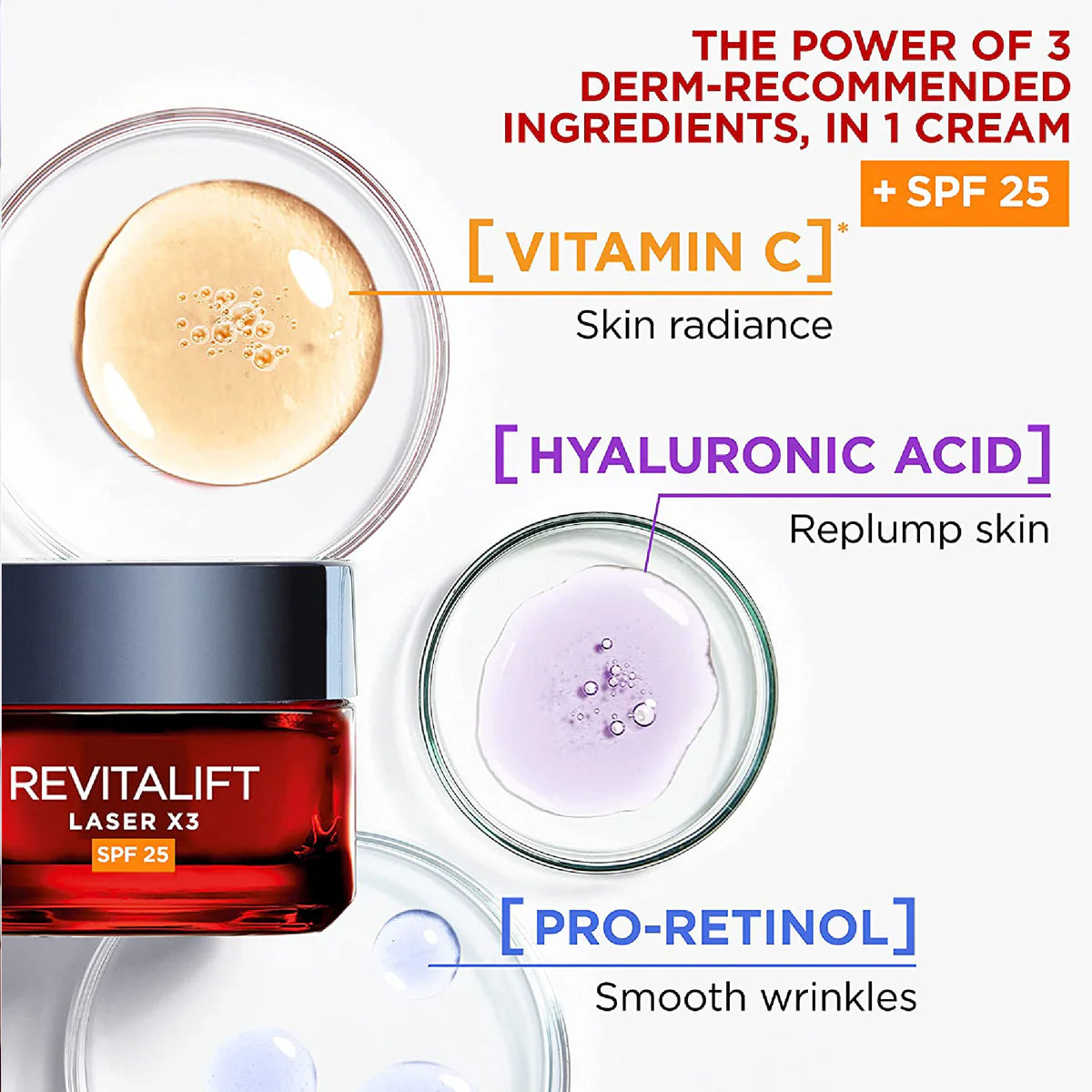 L'Oréal Paris Revitalift Laser Triple Action Day Cream 50ml Spf 25