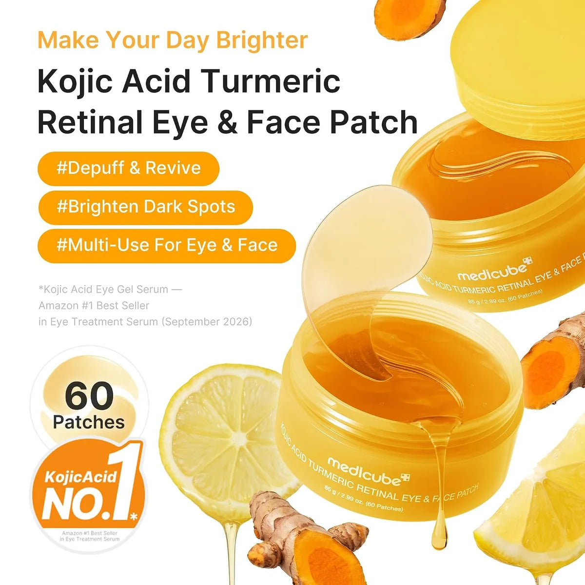 Medicube kojic acid tumeric eye patches _ 60 pieces