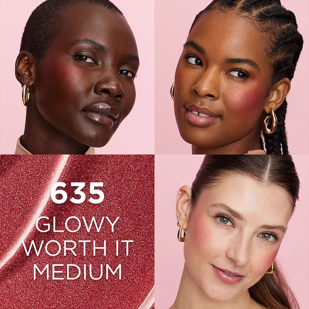 L'Oréal Paris Lumi Le Liquid Blush with a Glowy Radiant Natural Blush Finish, Weightless and Buildable 11ml