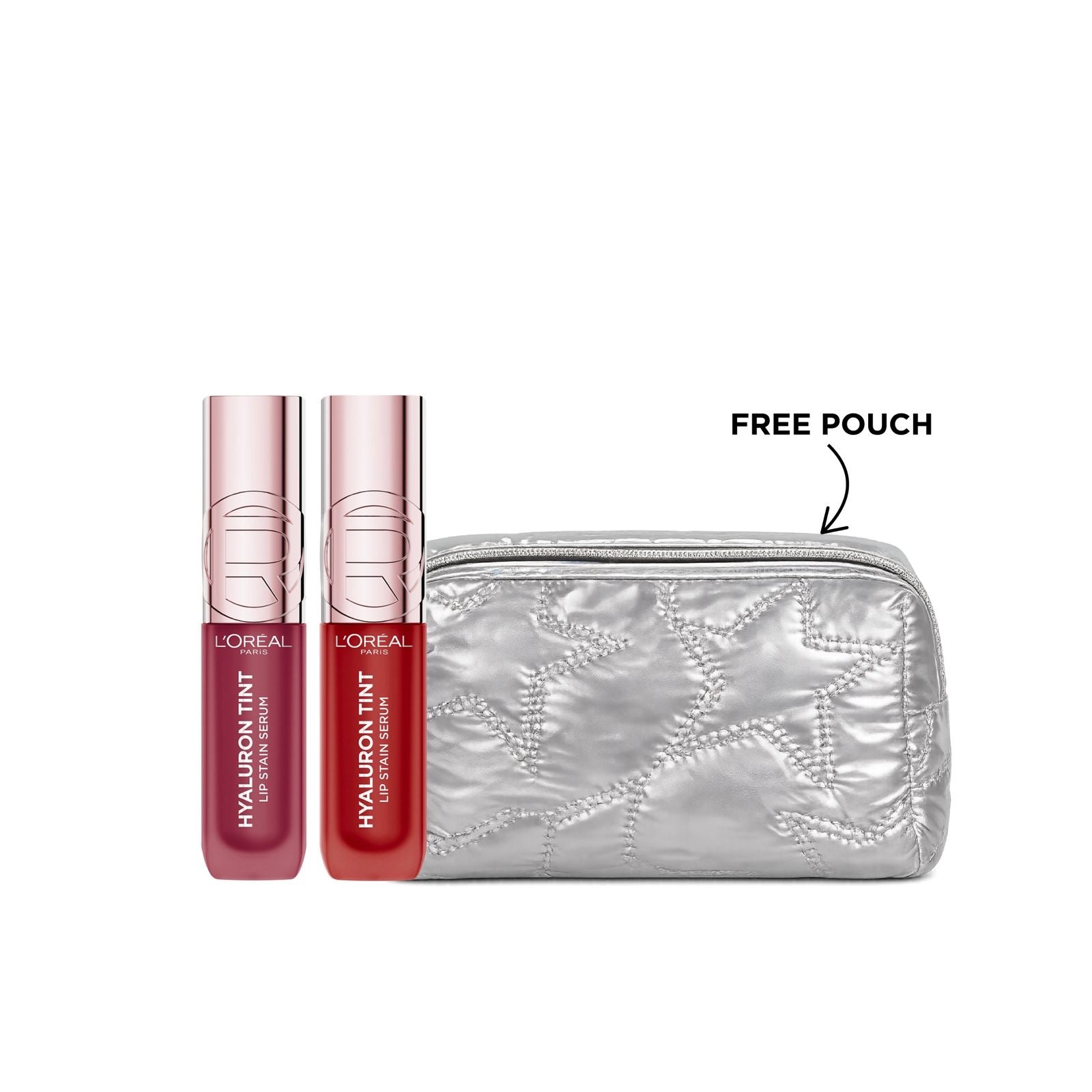X2 L'Oréal Paris Hyaluron Tint Lip Stain Serum Long Lasting, Hydrating Lip Makeup Infused with Hyaluronic Acid 5m