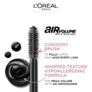 L’Oréal paris air volume mega mascara washable air whipped formula lasting up to 24h- lightweight