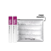 X2 Maybelline New York The Falsies Lash Lift Washable Mascara-Dramatic Length And Volume + False Eyelash Effect + Free Makuep Pouch