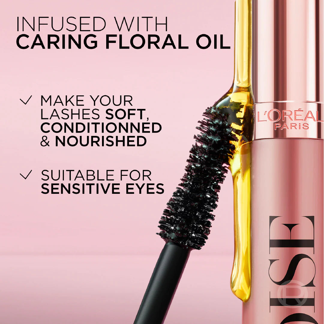 L'Oréal Paris Lash Paradise 24 Hour, Volumizing and Lengthening Black Mascara- Washable