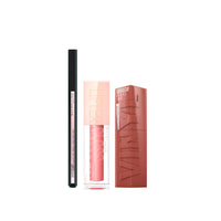 Maybelline New York Eyestudio Hyper Easy Liquid Liner Matte + Maybelline Lifter Gloss+ Maybelline New York Super Stay Vinyl Ink