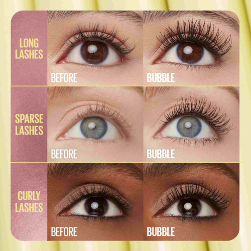Maybelline New York Colossal
Bubble Mascara Buildable
Sleek Volume and Long Lasting
24HR Wear Mascara| Inflator
Comb Brush to Separate
Lashes