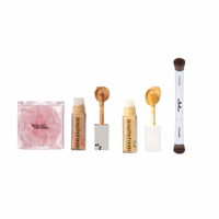 Rosy The Panda Corrector +Rosy The Panda Concealer +Rosy The Panda Compact Powder + Rosy The Panda The Love Double Ended Concealer and corrector brush
