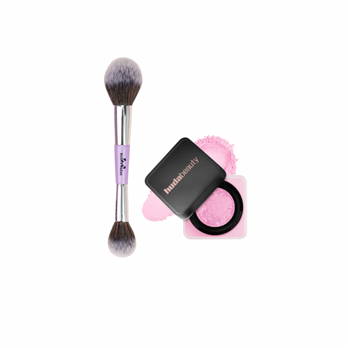 Huda Beauty Easy Bake Loose Baking & Setting Powder Ube Birthday Cake + Rosy The Panda Cloud Duo
