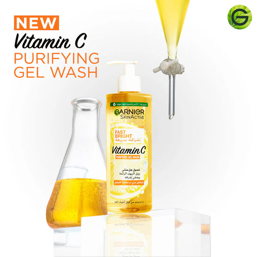 Garnier Fast Bright Face Wash With Vitamin C 400ml
