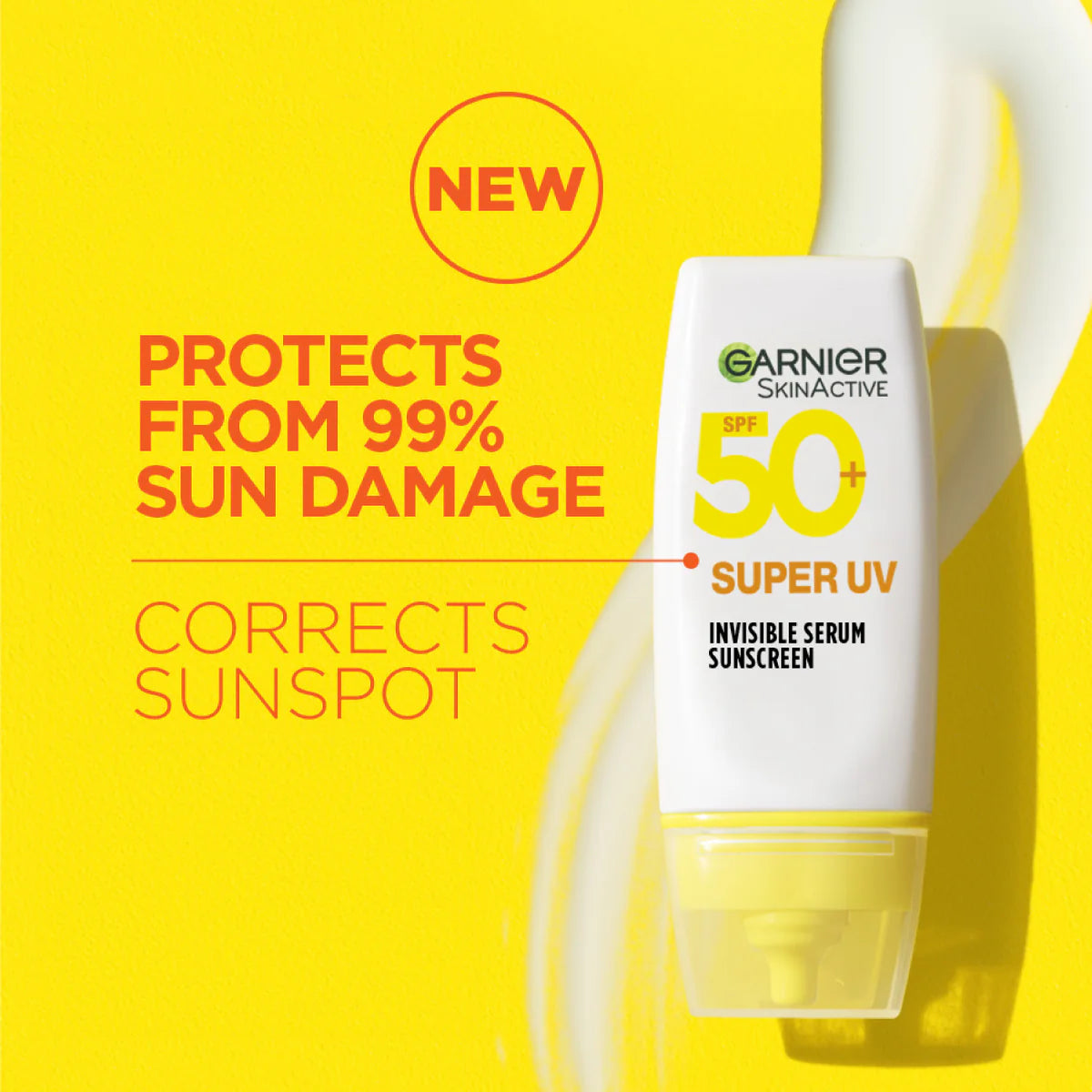Garnier Super UV Invisible Serum Sunscreen With Spf50 For All Skin Types 30ml