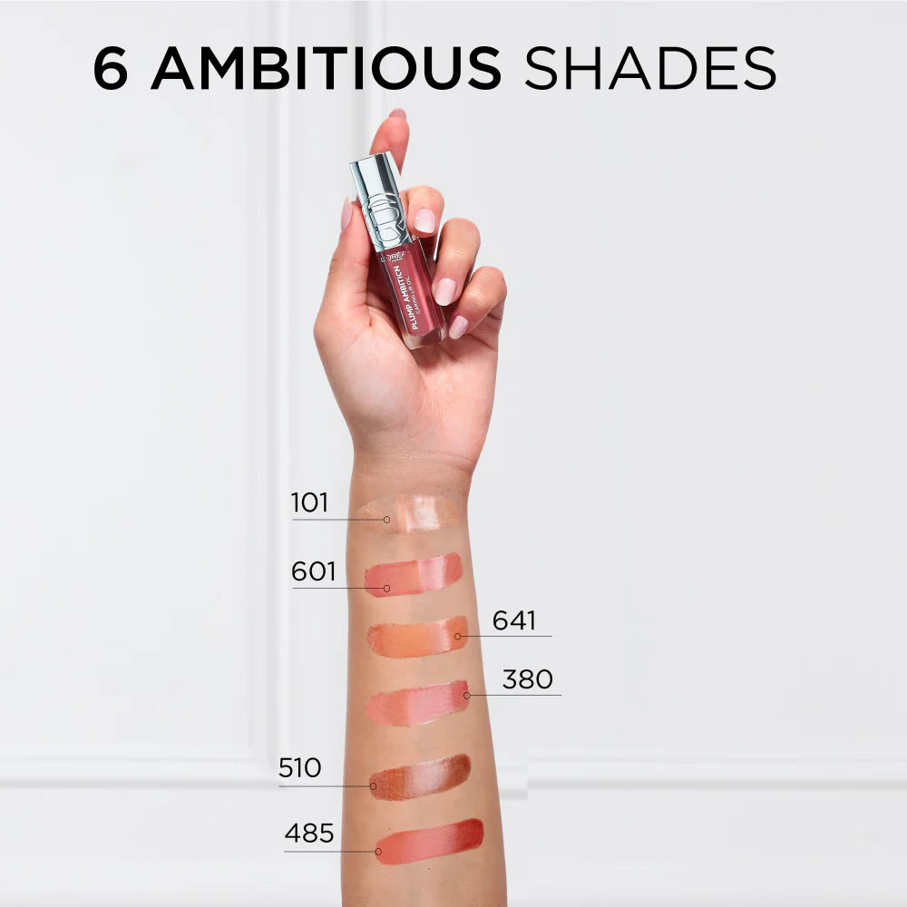 L'Oréal paris plump ambition hyaluron lip oil, 24hr hydration and volumizing shine