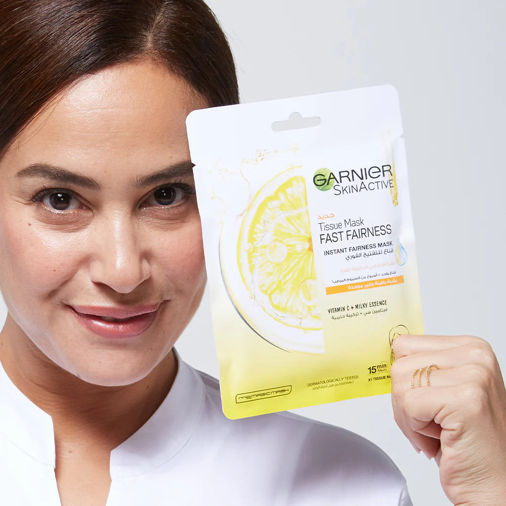 Garnier Fast Bright Vitamin C Brightening Tissue Mask For Uneven & Dull Skin