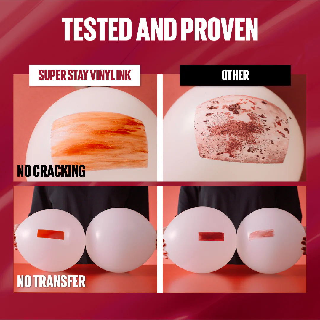 Maybelline New York Super Stay Vinyl Ink Long lasting 16 Hour Wear, No Budge, Instant Shine Lipstick