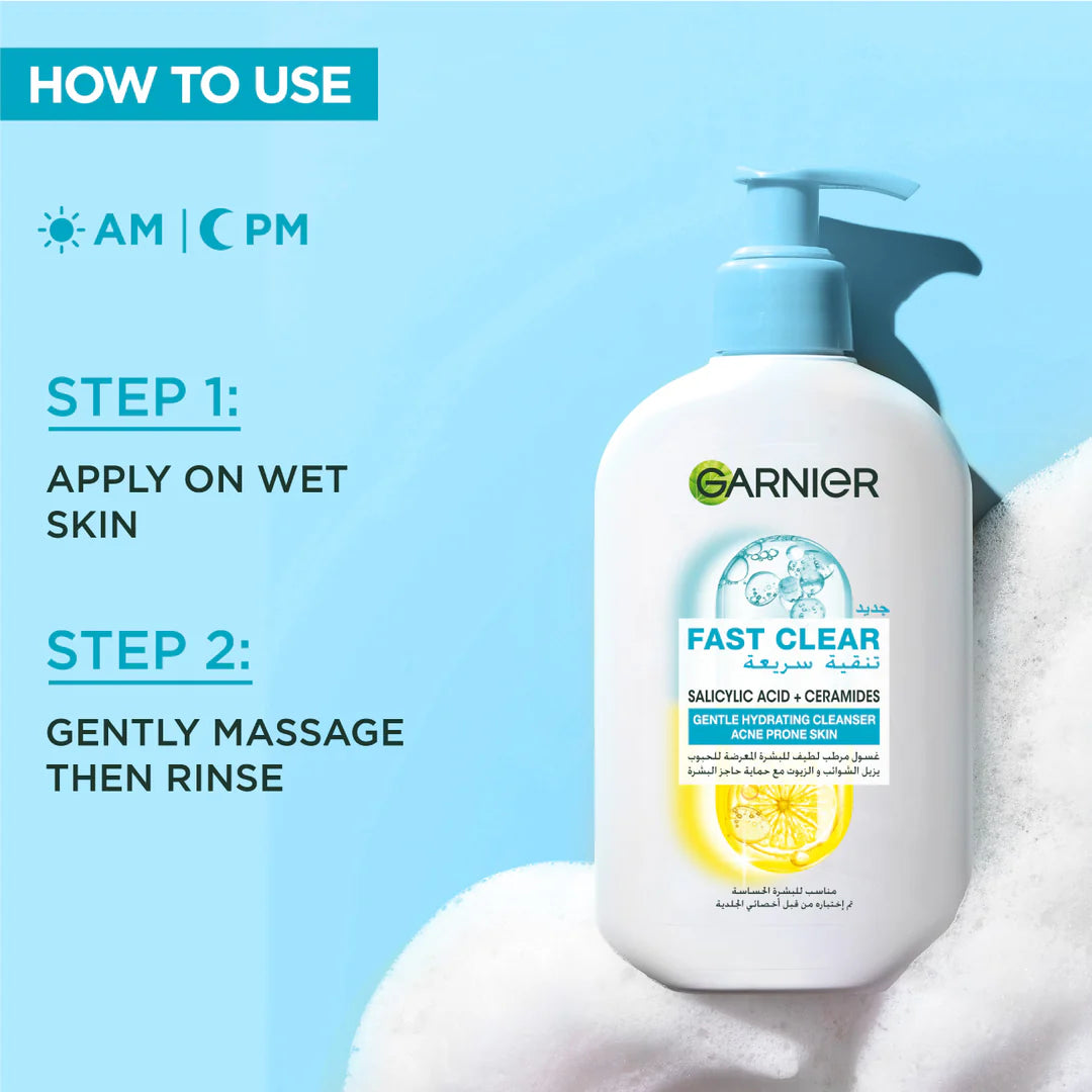 Garnier Fast Clear Gentle Hydrating Cleanser