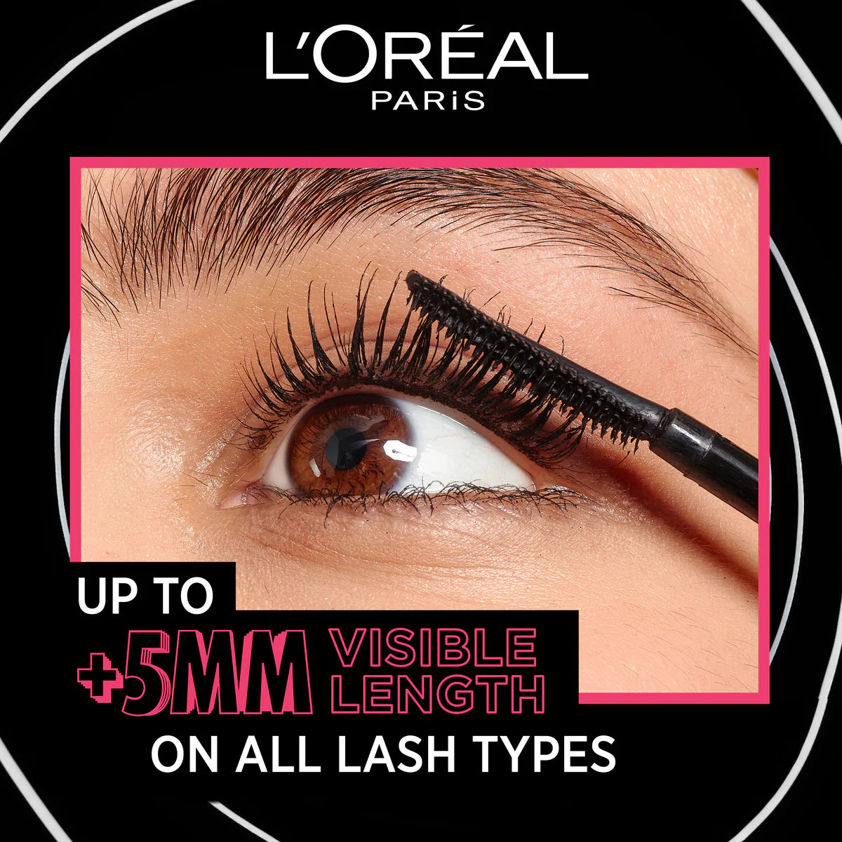 L'Oréal Paris Telescopic Lift Washable Mascara, Lengthening and Volumizing, Lash Lift with Up to 36HR Wear