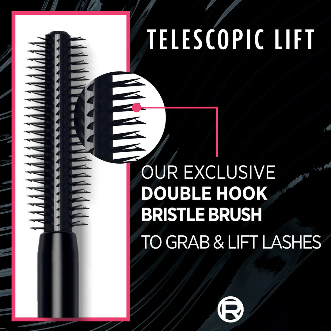 L'Oréal Paris Telescopic Lift Washable Mascara, Lengthening and Volumizing, Lash Lift with Up to 36HR Wear