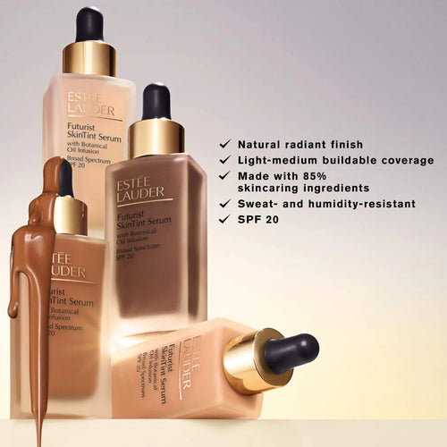 Estée Lauder Futurist SkinTint Serum Foundation
With Botanical Oil Infusion SPF 20.