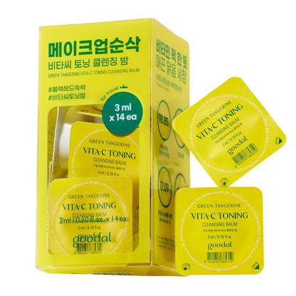 GOODAL Green Tangerine Vita-C Toning Cleansing Balm (Travel Pack) 3ml x 14s
