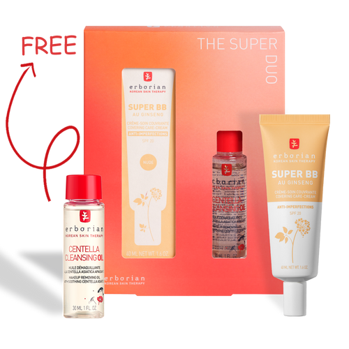 Erborian - The Super Duo - Super BB 23 Oil Kit - Super BB Nude 40ml + Centella Cleansing Oil 30ml - Nude