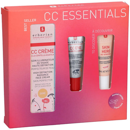 erborian CC ESSENTIALS Coffret CC Crème, CC Eye & Skin Hero Doré