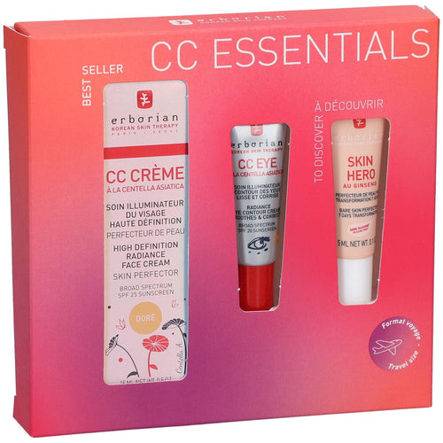 erborian CC ESSENTIALS Coffret CC Crème, CC Eye & Skin Hero Doré