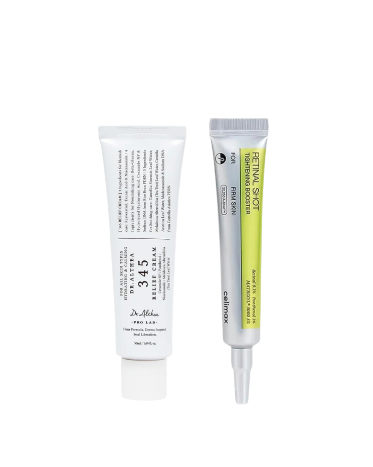 CELIMAX THE VITA-A RETINAL SHOT TIGHTENING BOOSTER + Dr Althea 345 RELIEF CREAM